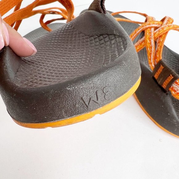 Chaco ZX/2 Classic Sandals Sz 8 Women's Orange Stripe Outdoor River Shoes - Picture 6 of 9